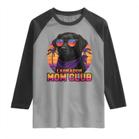 Funny Black Labrador Raglan Shirt Dog Mom Retro Sunset Gift - Wonder Print Shop