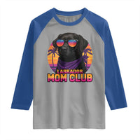 Funny Black Labrador Raglan Shirt Dog Mom Retro Sunset Gift - Wonder Print Shop