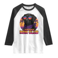 Funny Black Labrador Raglan Shirt Dog Mom Retro Sunset Gift - Wonder Print Shop
