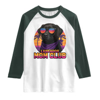 Funny Black Labrador Raglan Shirt Dog Mom Retro Sunset Gift - Wonder Print Shop