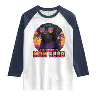 Funny Black Labrador Raglan Shirt Dog Mom Retro Sunset Gift - Wonder Print Shop