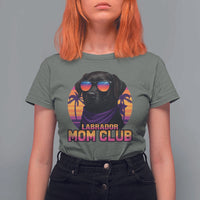Funny Black Labrador T Shirt For Women Dog Mom Retro Sunset Gift - Wonder Print Shop