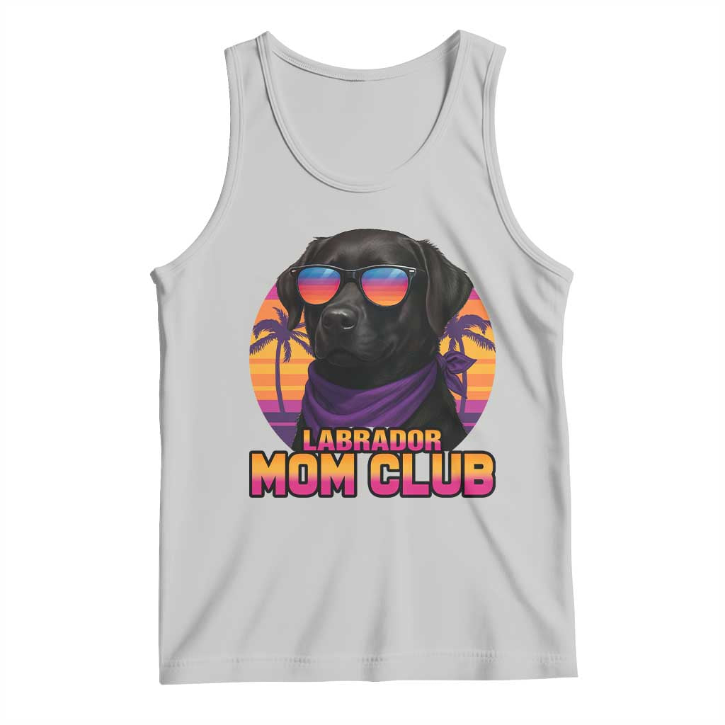Funny Black Labrador Tank Top Dog Mom Retro Sunset Gift - Wonder Print Shop