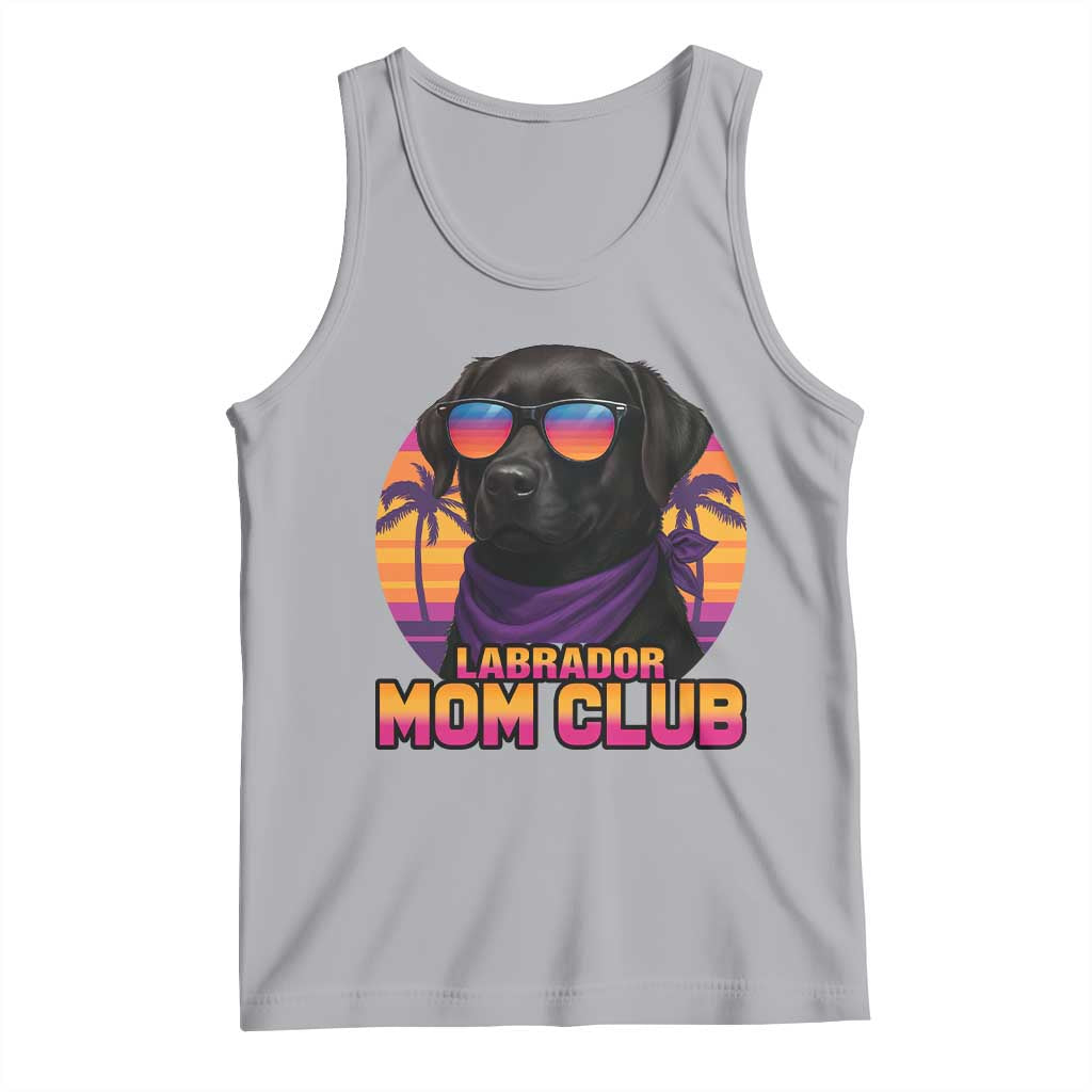 Funny Black Labrador Tank Top Dog Mom Retro Sunset Gift - Wonder Print Shop