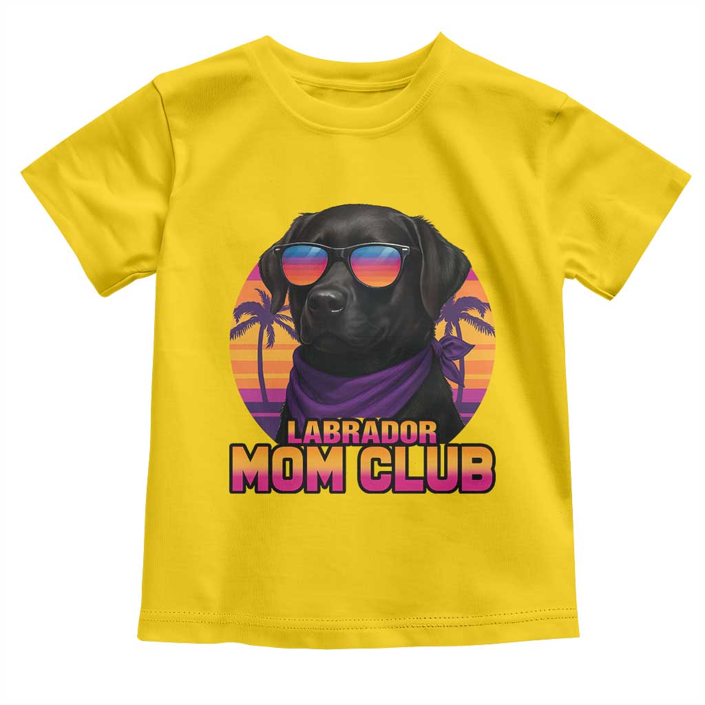 Funny Black Labrador Toddler T Shirt Dog Mom Retro Sunset Gift - Wonder Print Shop