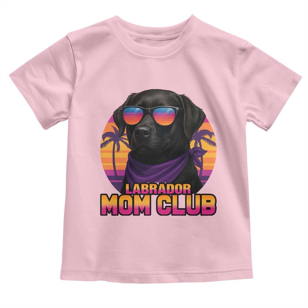 Funny Black Labrador Toddler T Shirt Dog Mom Retro Sunset Gift - Wonder Print Shop