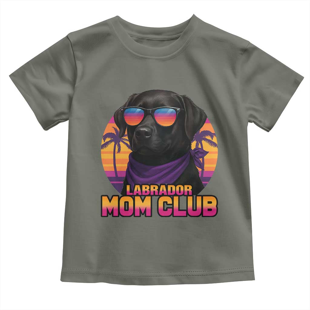 Funny Black Labrador Toddler T Shirt Dog Mom Retro Sunset Gift - Wonder Print Shop