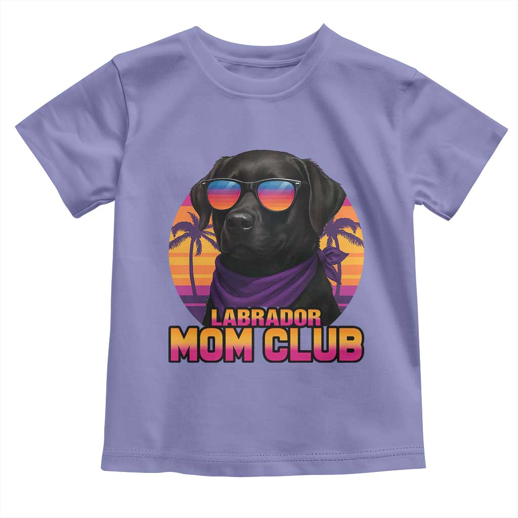 Funny Black Labrador Toddler T Shirt Dog Mom Retro Sunset Gift - Wonder Print Shop