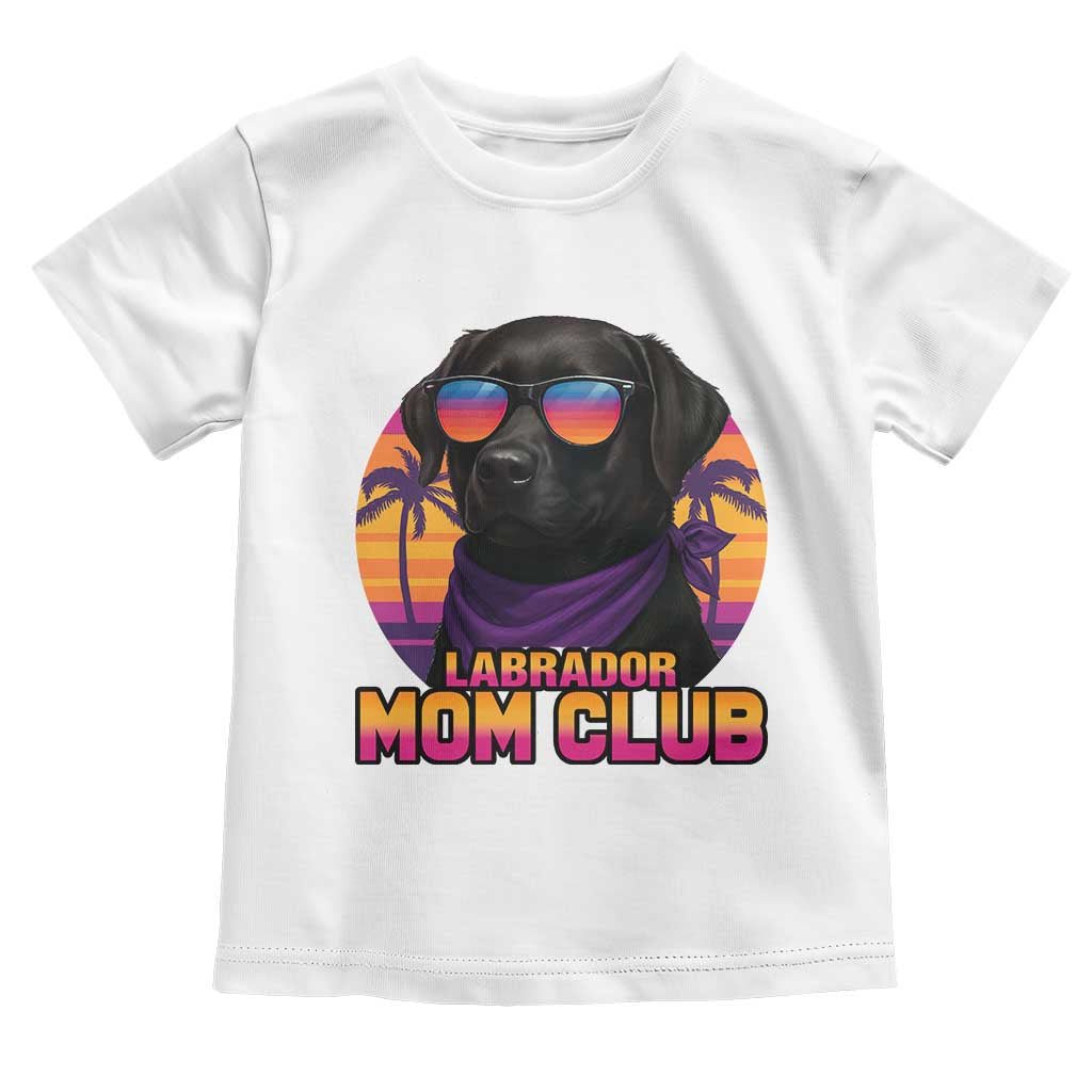 Funny Black Labrador Toddler T Shirt Dog Mom Retro Sunset Gift - Wonder Print Shop