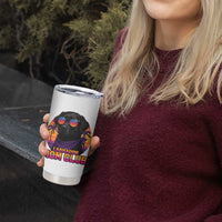 Funny Black Labrador Tumbler Cup Dog Mom Retro Sunset Gift - Wonder Print Shop