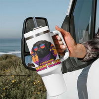 Funny Black Labrador Tumbler With Handle Dog Mom Retro Sunset Gift - Wonder Print Shop