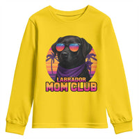 Funny Black Labrador Youth Sweatshirt Dog Mom Retro Sunset Gift - Wonder Print Shop