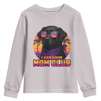 Funny Black Labrador Youth Sweatshirt Dog Mom Retro Sunset Gift - Wonder Print Shop