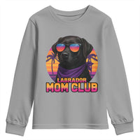Funny Black Labrador Youth Sweatshirt Dog Mom Retro Sunset Gift - Wonder Print Shop