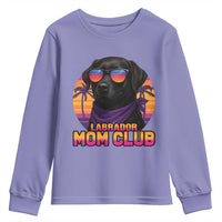 Funny Black Labrador Youth Sweatshirt Dog Mom Retro Sunset Gift - Wonder Print Shop