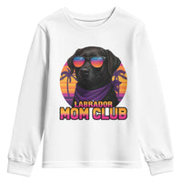 Funny Black Labrador Youth Sweatshirt Dog Mom Retro Sunset Gift - Wonder Print Shop