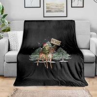 Resist Portland Frog Protest Christmas Throw Blanket Funny Holiday Meme Gift Idea - Wonder Print Shop
