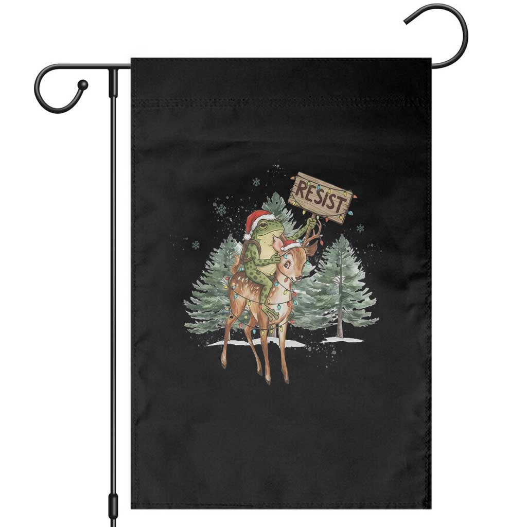 Resist Portland Frog Protest Christmas Garden Flag Funny Holiday Meme Gift Idea - Wonder Print Shop