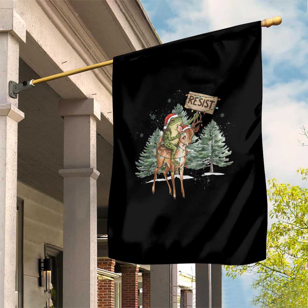 Resist Portland Frog Protest Christmas Garden Flag Funny Holiday Meme Gift Idea - Wonder Print Shop