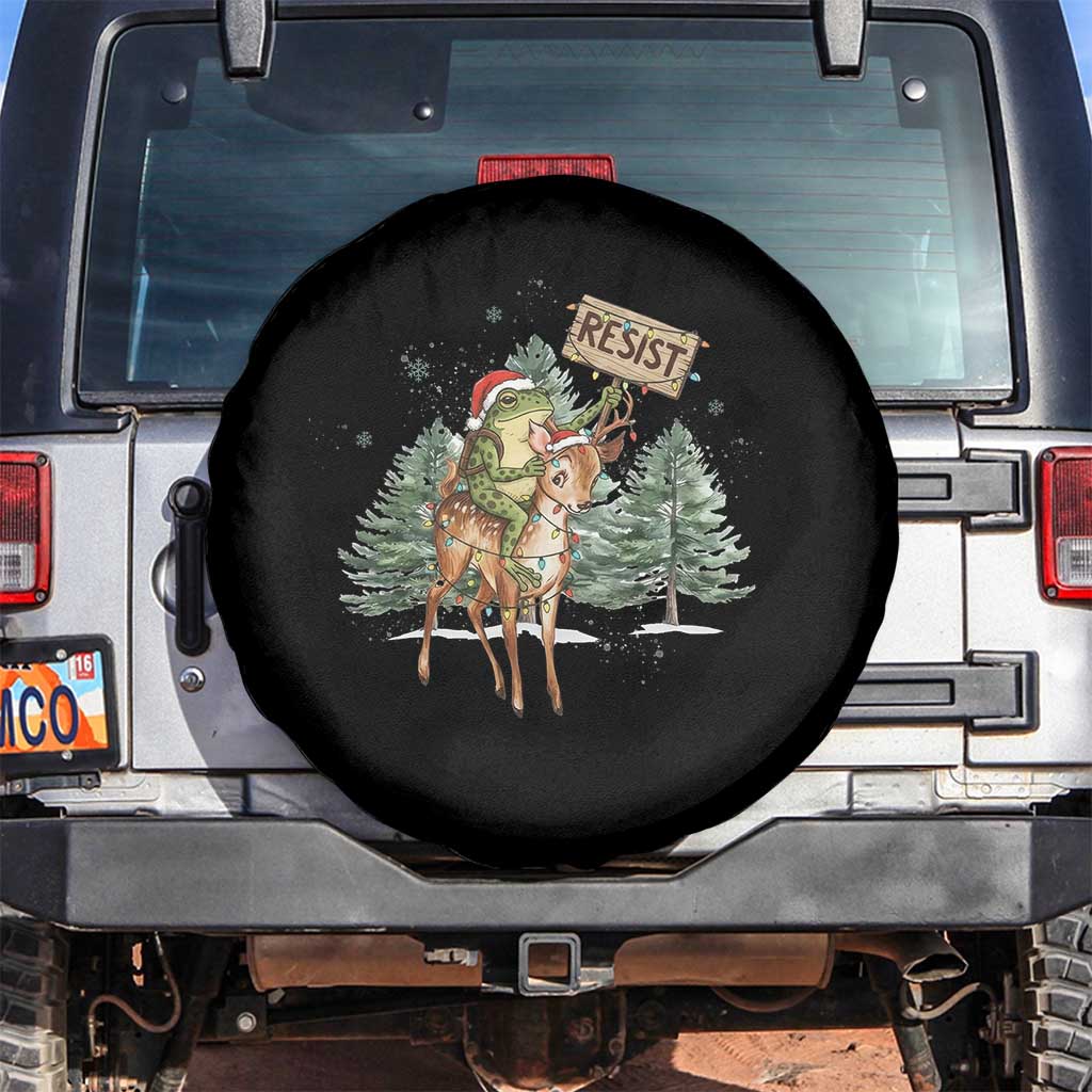 Resist Portland Frog Protest Christmas Spare Tire Cover Funny Holiday Meme Gift Idea - Wonder Print Shop