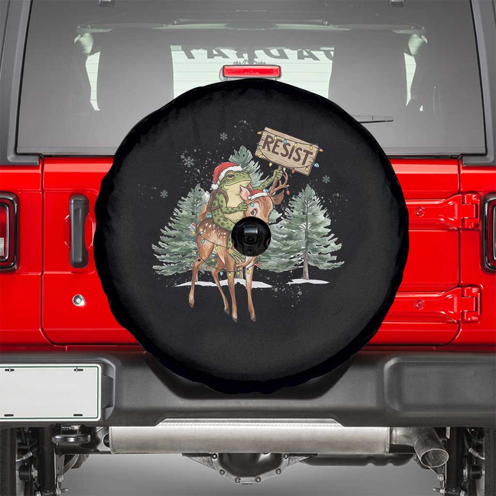 Resist Portland Frog Protest Christmas Spare Tire Cover Funny Holiday Meme Gift Idea - Wonder Print Shop