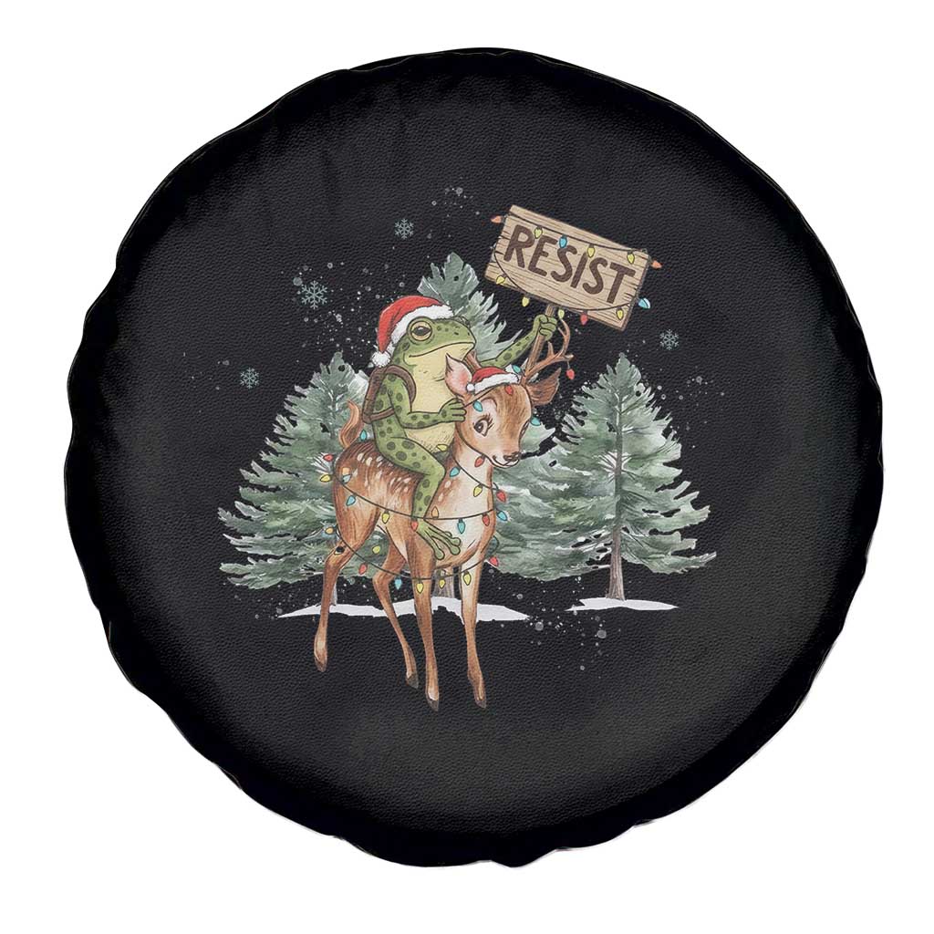 Resist Portland Frog Protest Christmas Spare Tire Cover Funny Holiday Meme Gift Idea - Wonder Print Shop