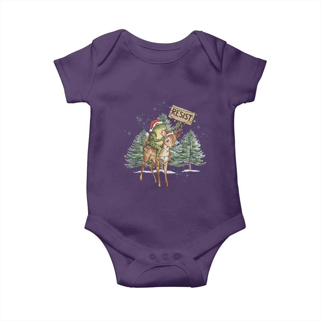 Resist Portland Frog Protest Christmas Baby Onesie Funny Holiday Meme Gift Idea - Wonder Print Shop