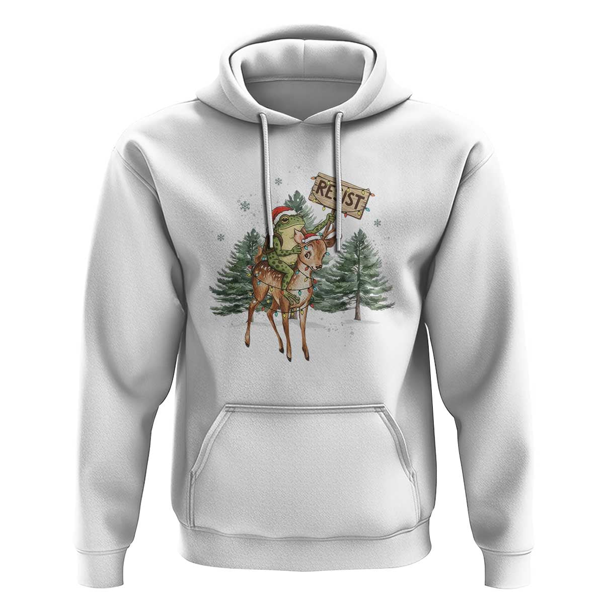 Resist Portland Frog Protest Christmas Hoodie Funny Holiday Meme Gift Idea - Wonder Print Shop