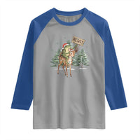 Resist Portland Frog Protest Christmas Raglan Shirt Funny Holiday Meme Gift Idea - Wonder Print Shop