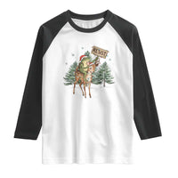 Resist Portland Frog Protest Christmas Raglan Shirt Funny Holiday Meme Gift Idea - Wonder Print Shop