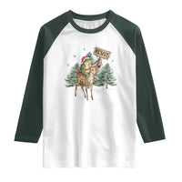 Resist Portland Frog Protest Christmas Raglan Shirt Funny Holiday Meme Gift Idea - Wonder Print Shop