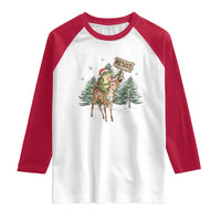 Resist Portland Frog Protest Christmas Raglan Shirt Funny Holiday Meme Gift Idea - Wonder Print Shop