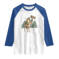 Resist Portland Frog Protest Christmas Raglan Shirt Funny Holiday Meme Gift Idea - Wonder Print Shop