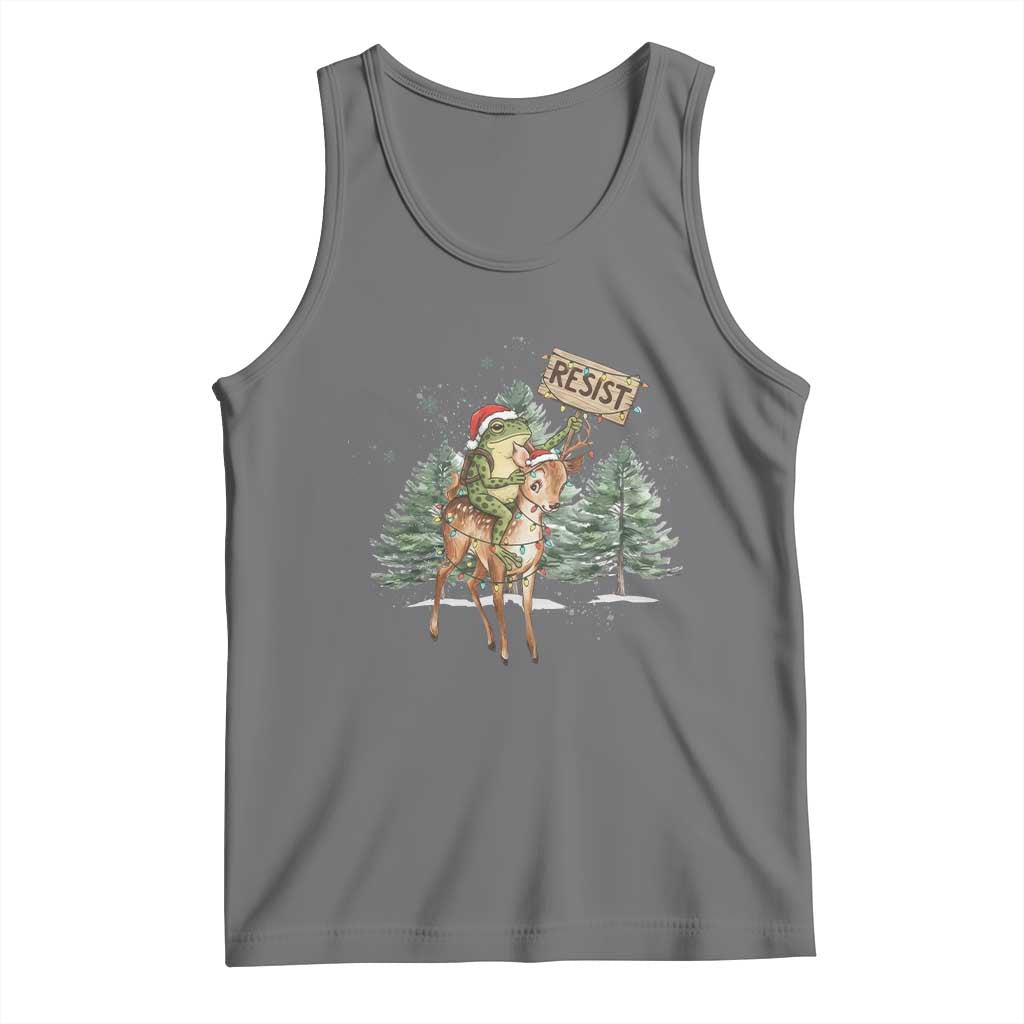 Resist Portland Frog Protest Christmas Tank Top Funny Holiday Meme Gift Idea - Wonder Print Shop