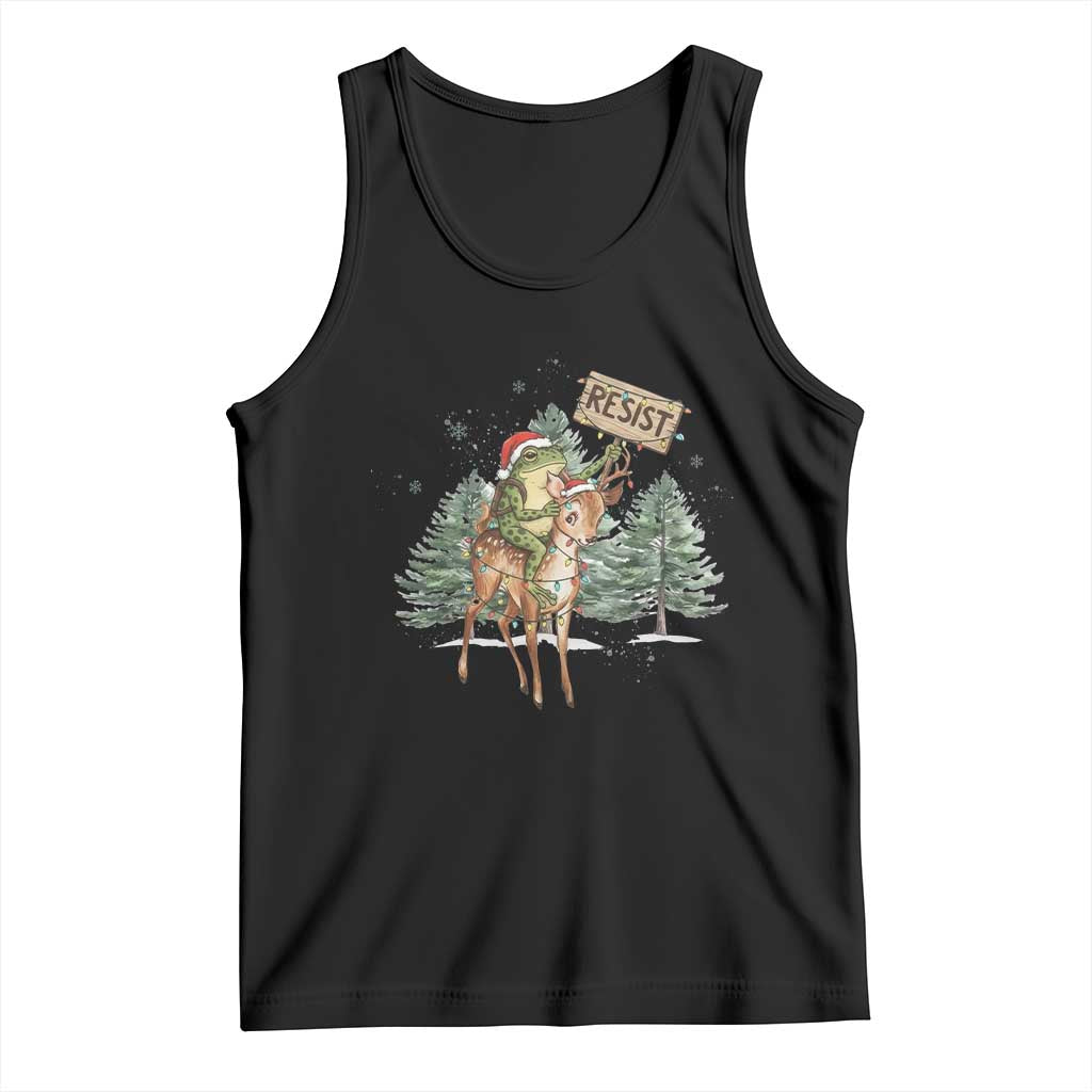 Resist Portland Frog Protest Christmas Tank Top Funny Holiday Meme Gift Idea - Wonder Print Shop