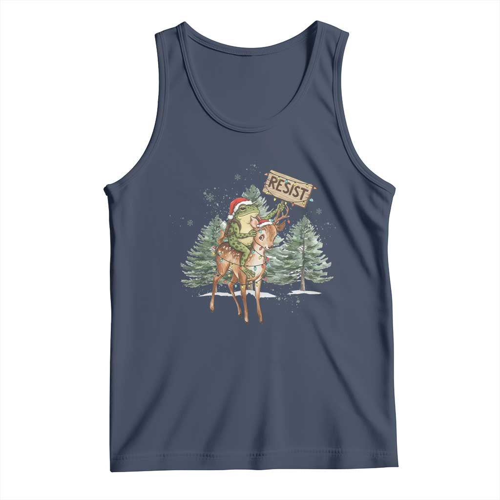 Resist Portland Frog Protest Christmas Tank Top Funny Holiday Meme Gift Idea - Wonder Print Shop