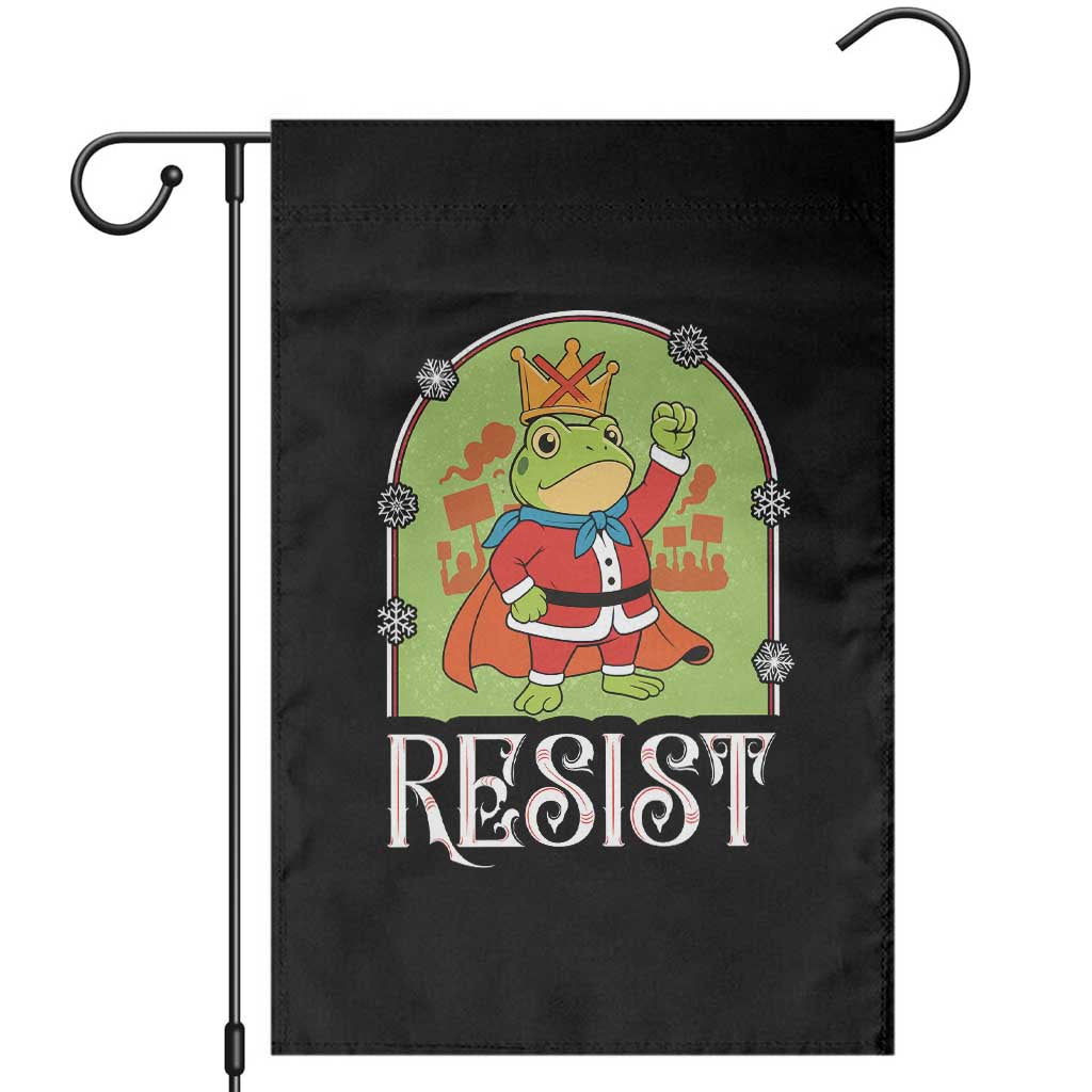 Resist Portland Frog Protest Garden Flag Funny No Kings Christmas Gift - Wonder Print Shop