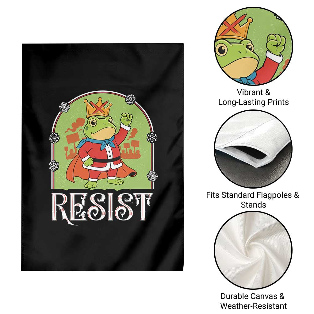 Resist Portland Frog Protest Garden Flag Funny No Kings Christmas Gift - Wonder Print Shop