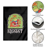 Resist Portland Frog Protest Garden Flag Funny No Kings Christmas Gift - Wonder Print Shop