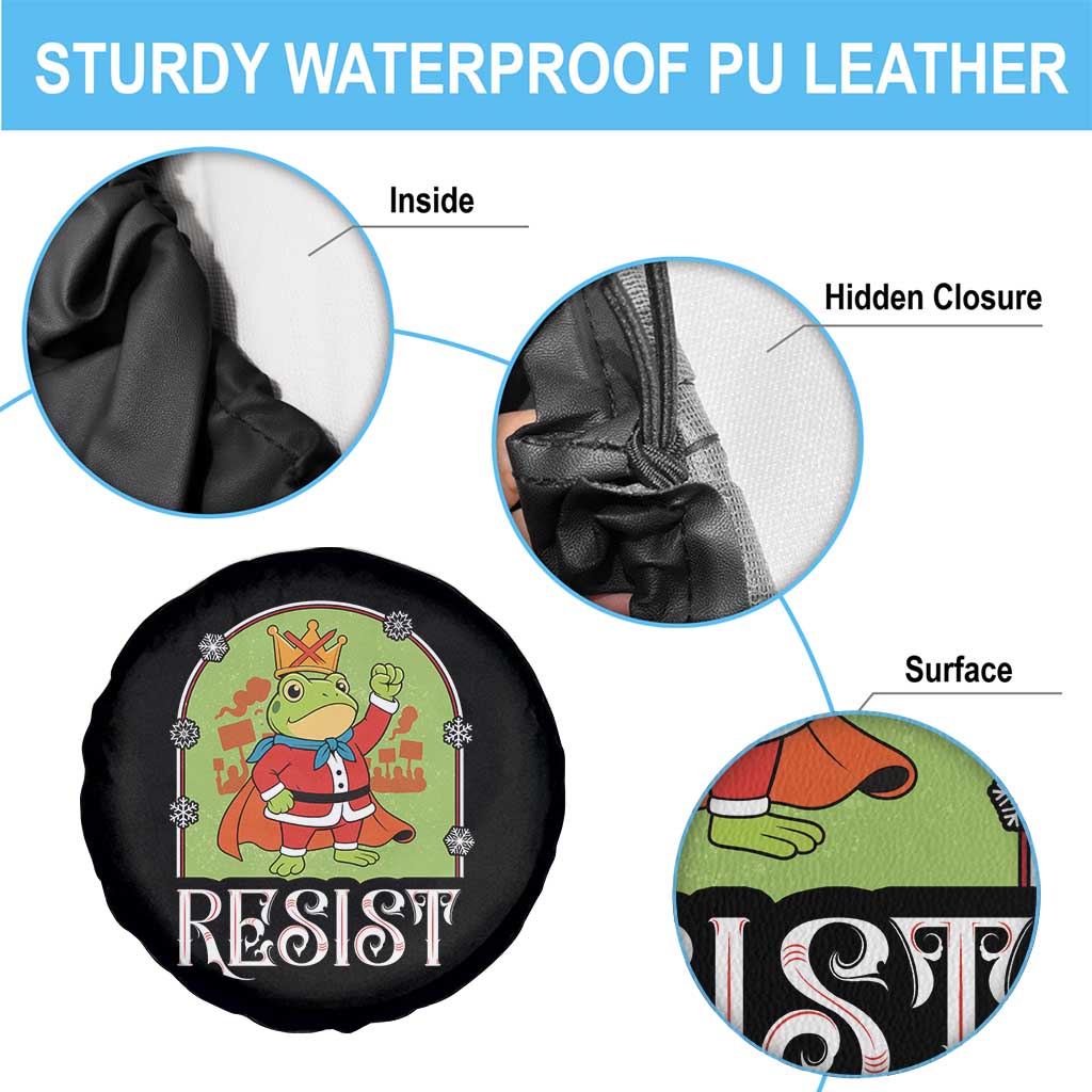 Resist Portland Frog Protest Spare Tire Cover Funny No Kings Christmas Gift - Wonder Print Shop