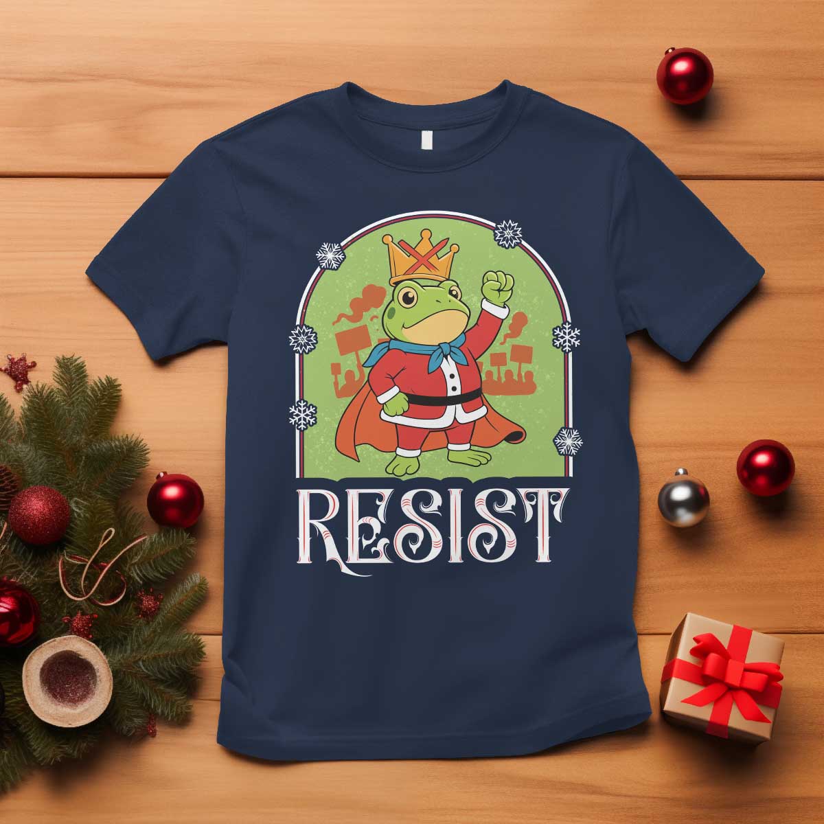 Resist Portland Frog Protest T Shirt Funny No Kings Christmas Gift - Wonder Print Shop