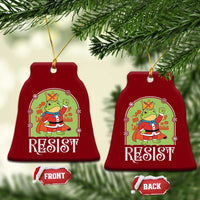 Resist Portland Frog Protest Ceramic Ornament Funny No Kings Xmas Gift - Wonder Print Shop