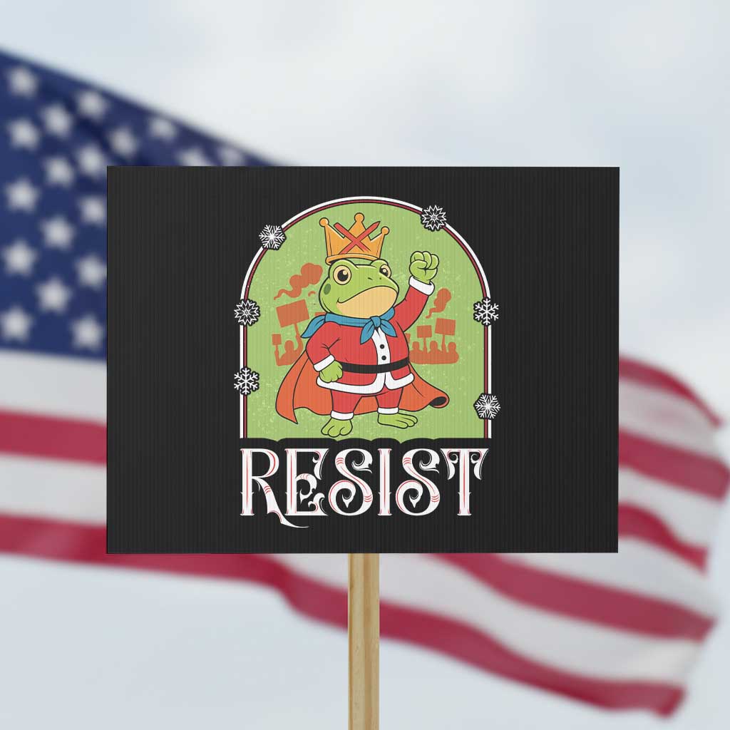 Resist Portland Frog Protest Protest Sign Funny No Kings Christmas Gift - Wonder Print Shop