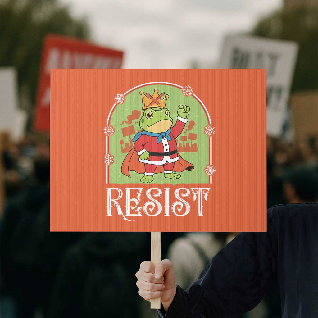Resist Portland Frog Protest Protest Sign Funny No Kings Christmas Gift - Wonder Print Shop