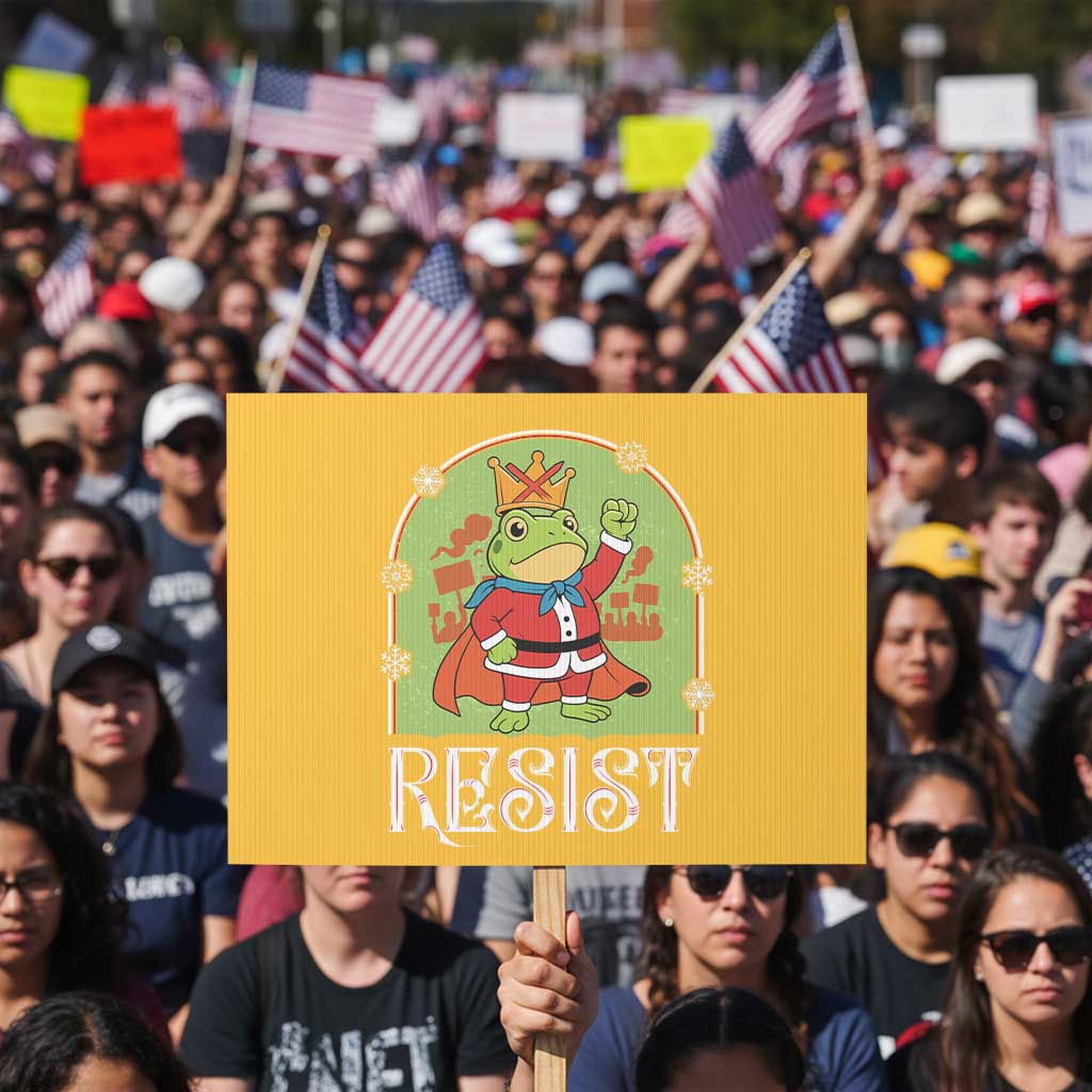 Resist Portland Frog Protest Protest Sign Funny No Kings Christmas Gift - Wonder Print Shop