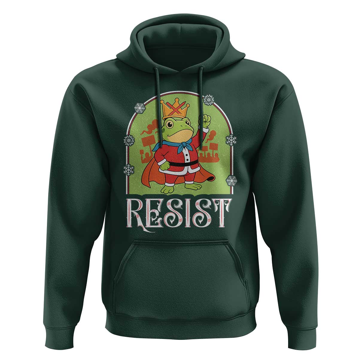 Resist Portland Frog Protest Hoodie Funny No Kings Christmas Gift - Wonder Print Shop