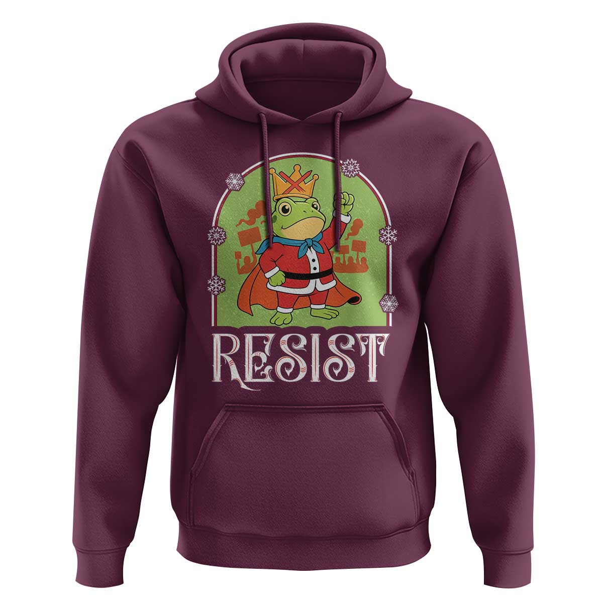 Resist Portland Frog Protest Hoodie Funny No Kings Christmas Gift - Wonder Print Shop