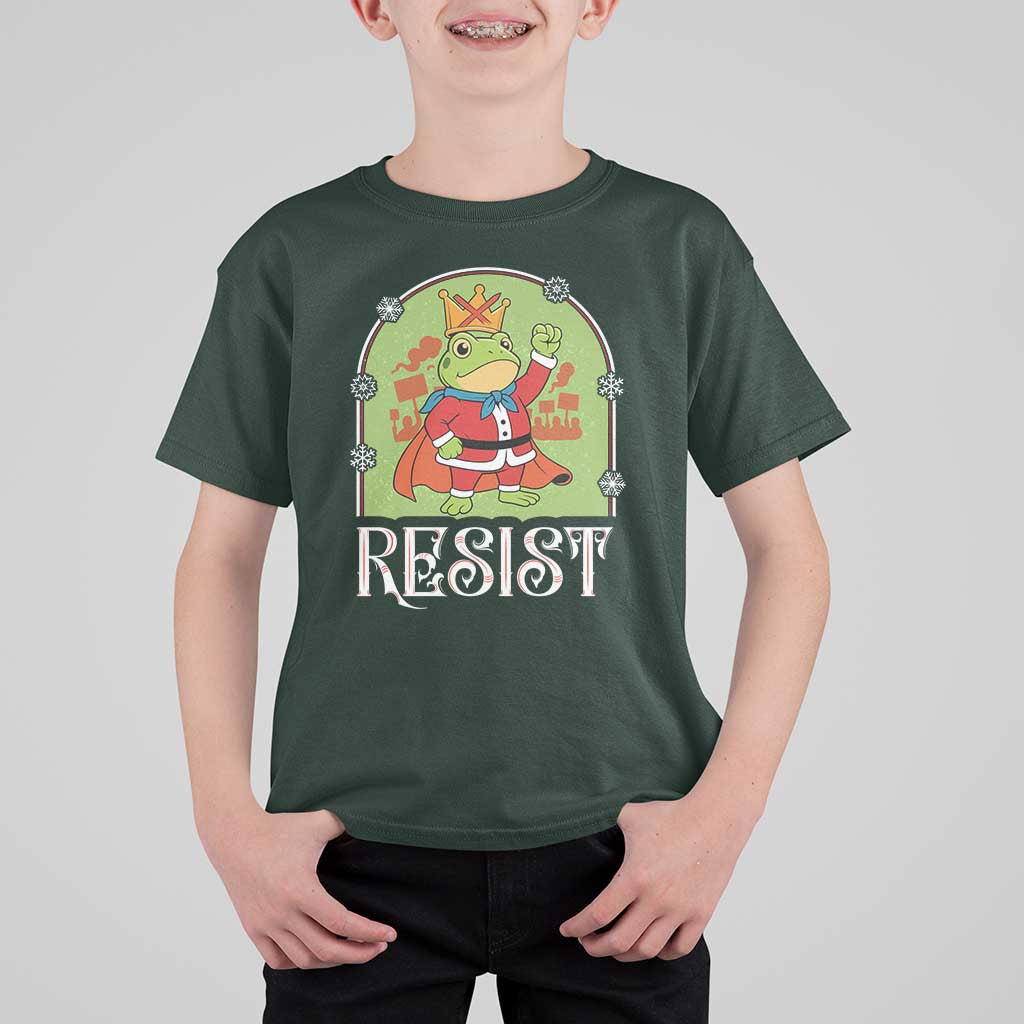 Resist Portland Frog Protest T Shirt For Kid Funny No Kings Christmas Gift - Wonder Print Shop