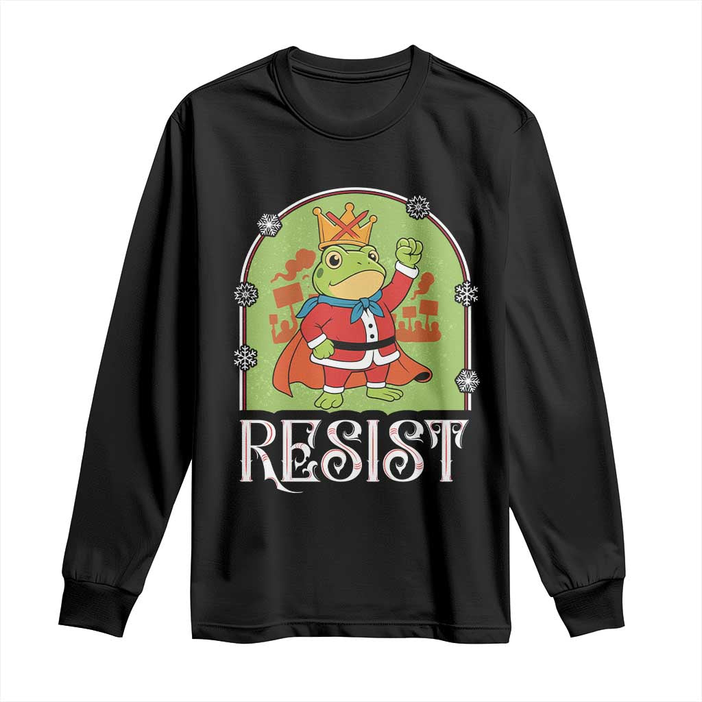 Resist Portland Frog Protest Long Sleeve Shirt Funny No Kings Christmas Gift - Wonder Print Shop