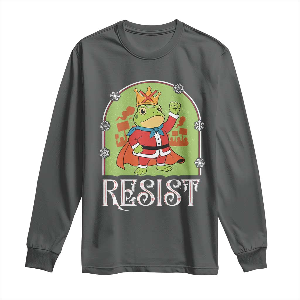 Resist Portland Frog Protest Long Sleeve Shirt Funny No Kings Christmas Gift - Wonder Print Shop